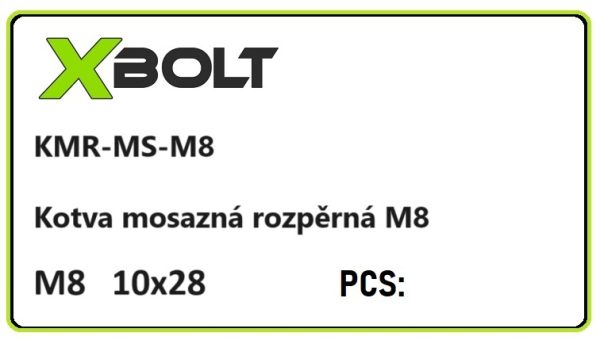 Kotva mosazná rozpěrná M08 (10x30) - Image 4