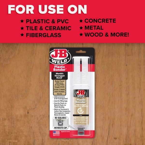 J-B WELD 50133 silné flexibilní lepidlo na plasty PlasticBonder Tan ( 25ml )